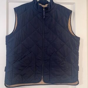 J. Crew Men's Quilted Black Vest